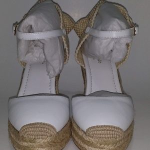Kate Spade New York White Flat Slip-On Wedges